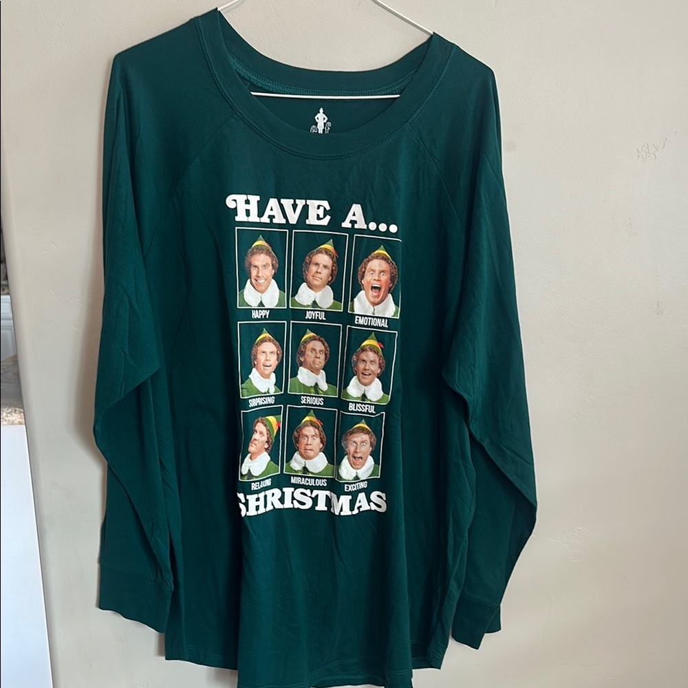 Green Elf Christmas Long Sleeve T-Shirt